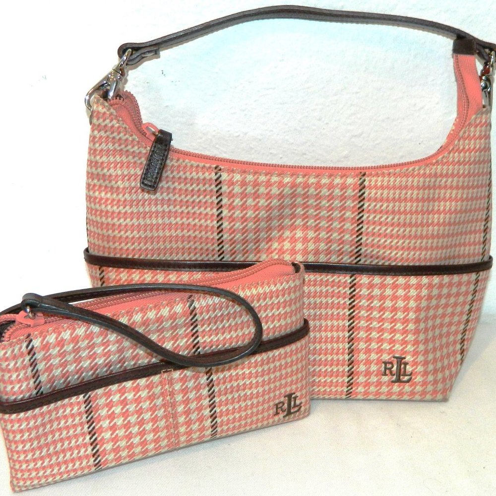 Lauren Ralph Lauren Tweed Shoulder Bag and Matching Pochette